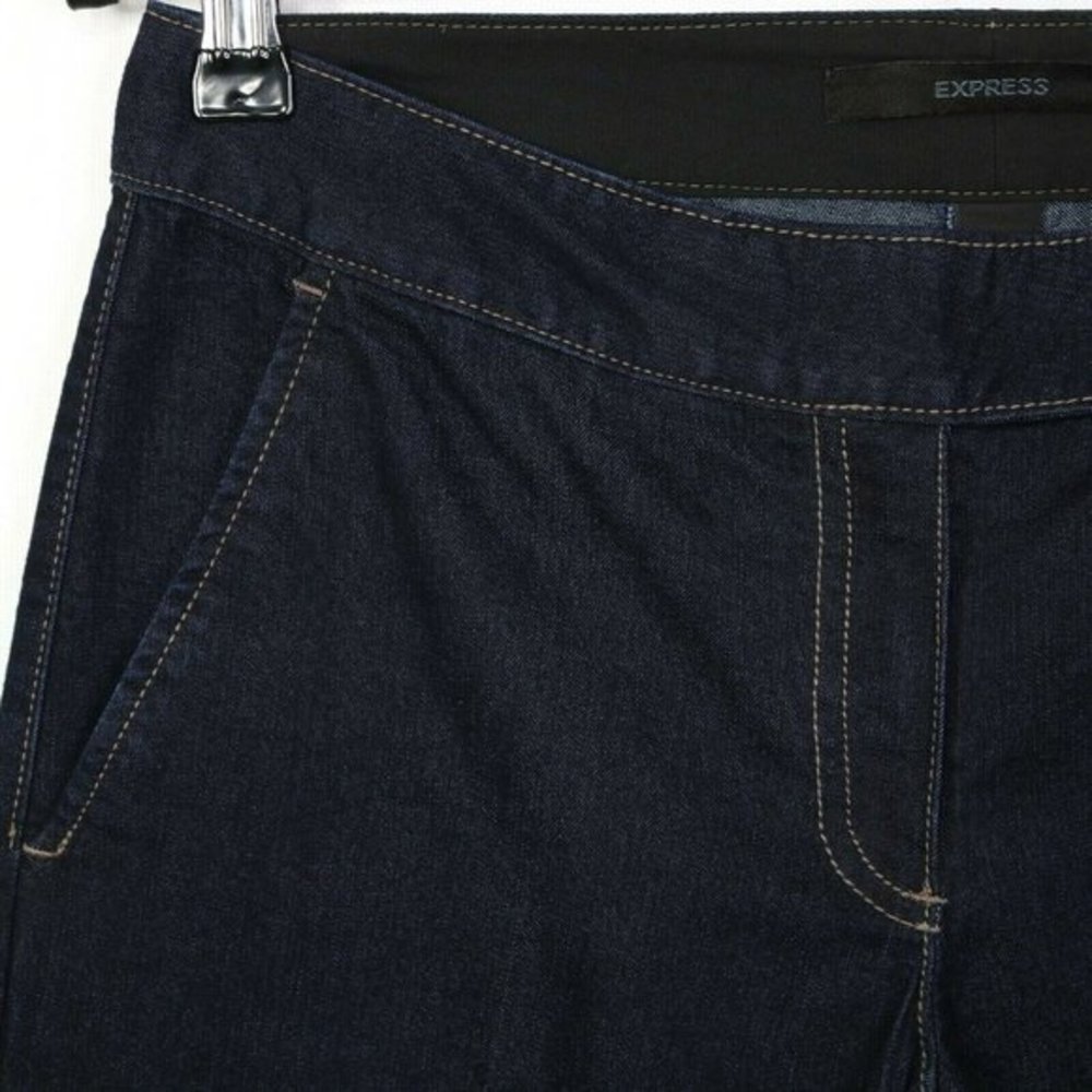 Express Trouser Flare Jeans Stretch Dark 2 X 29 - Picture 8 of 9